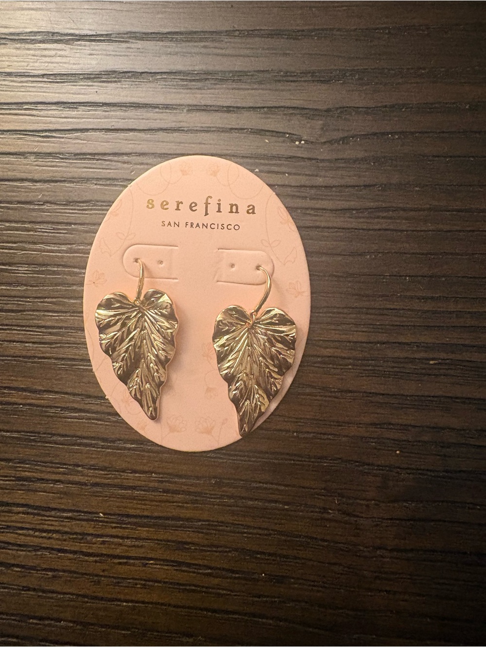 NEW Serefina Gold Leaf Drop Earrings